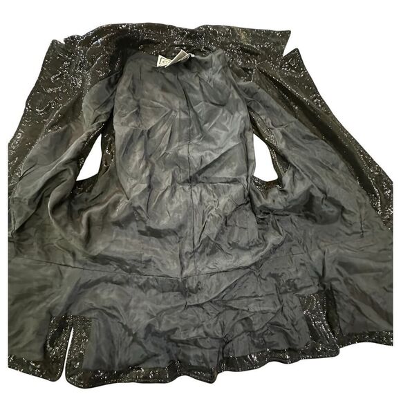 VTG Carlisle Women’s Size 6 100% Genuine Shiny Leather Collared Whimsigoth Vest - Picture 9 of 16